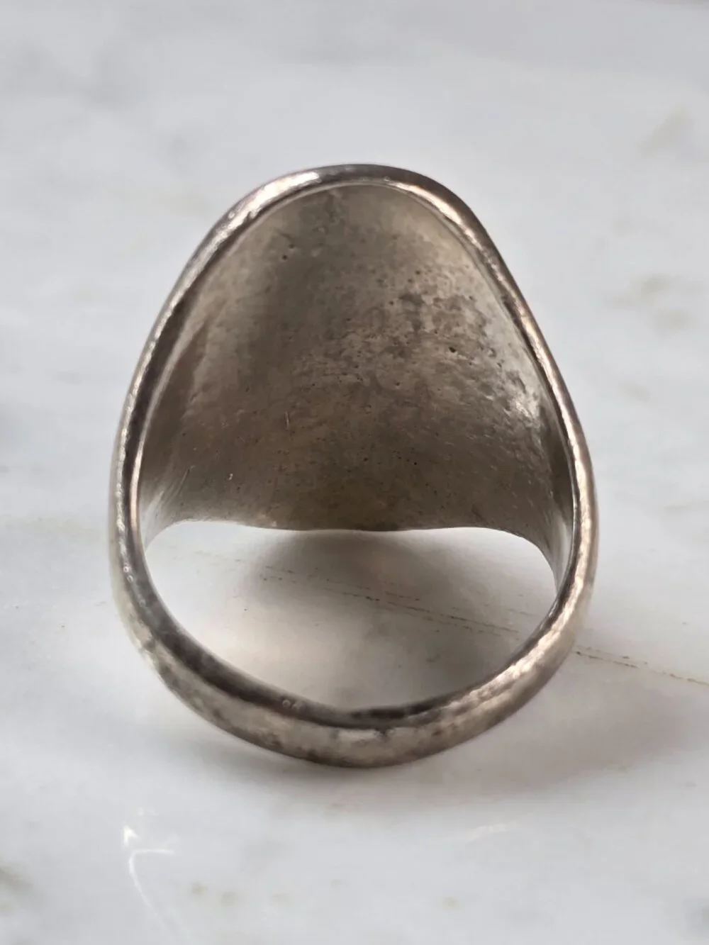Mens Vintage Estate Southwestern Sterling Silver Turquoise Ring 19.2g E607